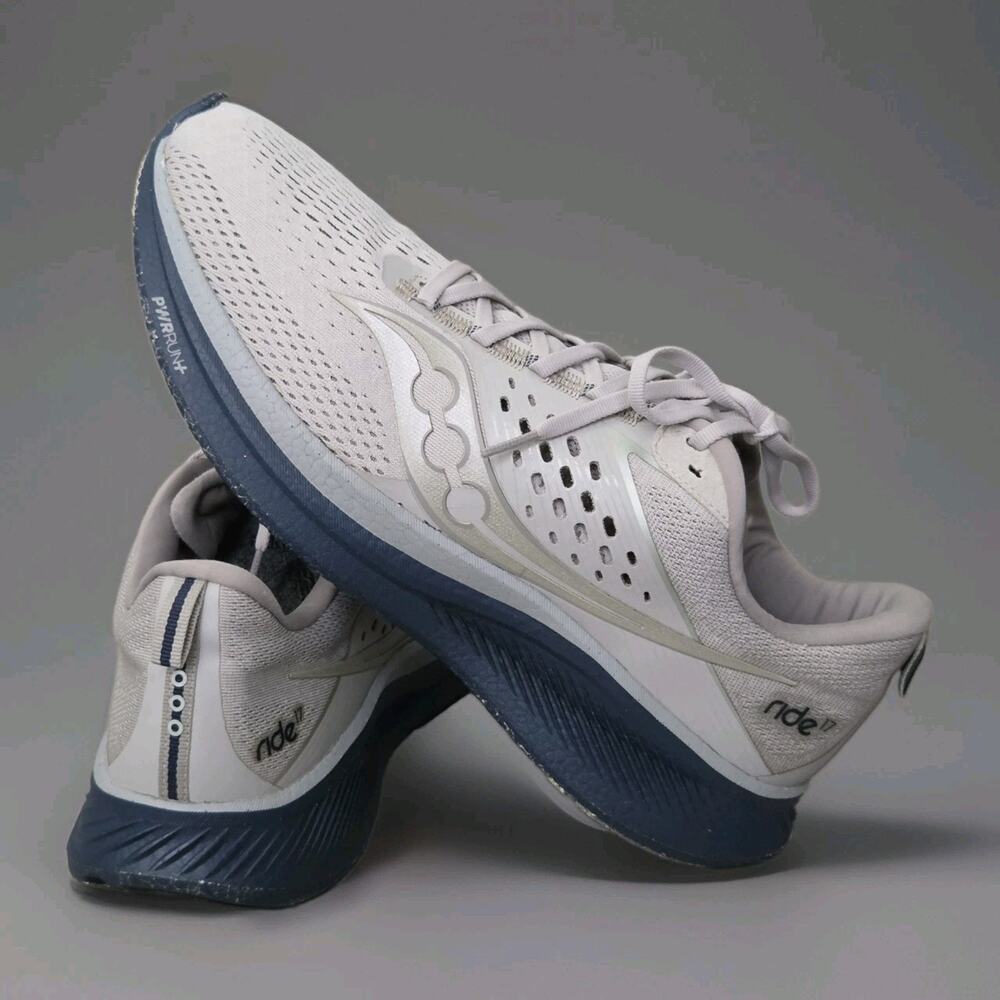 Saucony Men Ride 17 S20924-242 Gray Running Shoes Sneakers Size 12.5